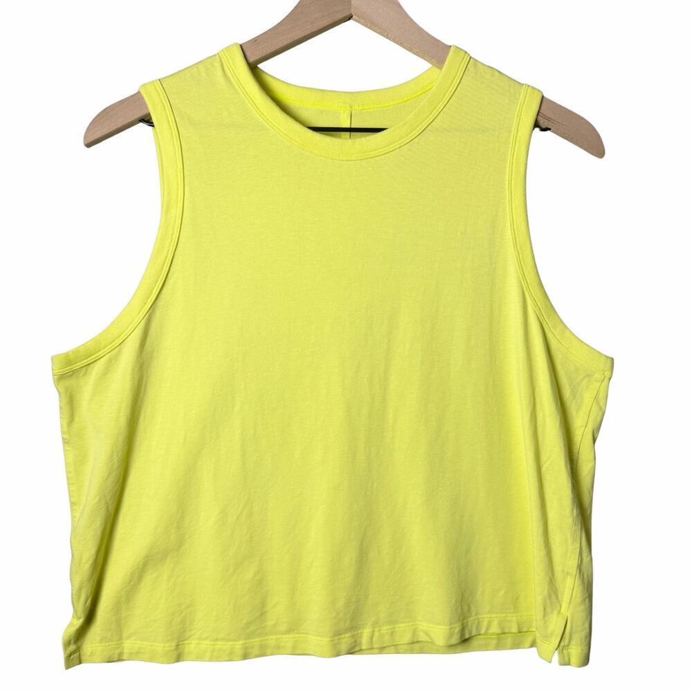 Lululemon Classic Fit Cotton Blend Tank Top Yellow Women's Athleisure